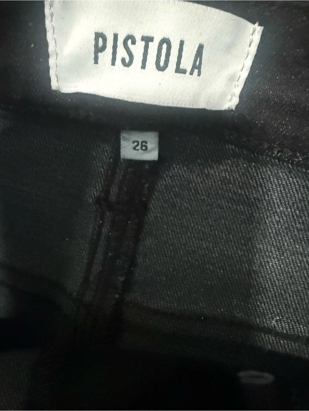 NWT Pistola Colleen High Rise Slim Boot Jean 26 Stargaze Black Glitter Split Hem